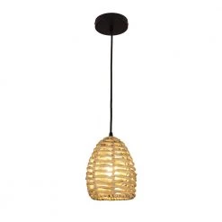 Ana 1-Light Beige Bell Pendant Light by EQLight