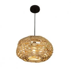 Maria 1-Light Beige Geometric Pendant Light by EQLight -Home Lights Store beige eqlight chandeliers pmcm01 4f 1000