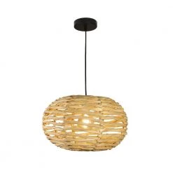 Maria 1-Light Beige Geometric Pendant Light by EQLight