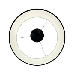 Alom 24 in. 36-Watt Integrated LED Black Circular Pendant by EQLight -Home Lights Store black eqlight chandeliers eq p lca24 b 4f 1000