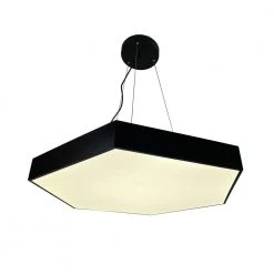 Itze 162-Watt Integrated LED Black 48 in. Hexagonal Chandelier by EQLight