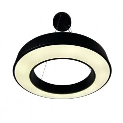 Yatziri Bold 108-Watt Integrated LED Black 48 in. Circular Chandelier by EQLight -Home Lights Store black eqlight chandeliers eq p lyb48 b 4f 1000