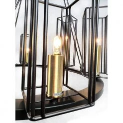 Muyal 6-Light Black Circular Chandelier by EQLight -Home Lights Store black eqlight chandeliers eq21 ch w6l13 1f 1000