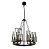 Muyal 6-Light Black Circular Chandelier by EQLight