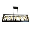 Akbal 5-light Black Island Pendant Light with Brass Cage by EQLight -Home Lights Store black eqlight chandeliers eq21 ki bg16 64 1000