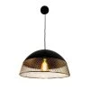 Izamal 1-Light Dome Black and Brass Cage Pendant by EQLight -Home Lights Store black eqlight chandeliers eq21 p bg01 64 1000