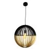 Balam 1-Light Black and Bamboo Globe Pendant by EQLight -Home Lights Store black eqlight chandeliers eq21 p bg09 64 1000