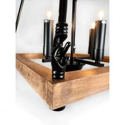 Noil 4-Light Black and Wood Chandelier by EQLight -Home Lights Store black eqlight chandeliers eq21 p bw18 4f 1000