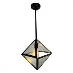 Nicteel 1-Light Black Craftsman Pendant Light by EQLight