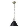 Zulia 1-Light Black and Brass Cone Pendant with Brass Chain by EQLight -Home Lights Store black eqlight chandeliers eqpbbc10 64 1000
