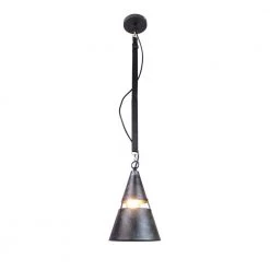 Yalit Industrial 1-Light Black Cone Pendant by EQLight
