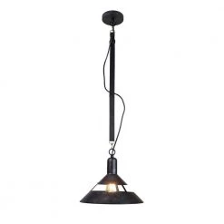 Yalit Industrial 1-Light Black Cone Pendant by EQLight