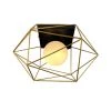 Yumil 14 in. 1-Light Black Semi-Flush Mount with Gold elements by EQLight -Home Lights Store black eqlight flush mount lights eqmcbggc01 64 1000
