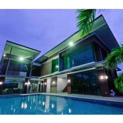 12-Watt Radar-Motion Activated Pure White Integrated LED Wall or Ceiling Surface Mount Flood Light by eSenLite -Home Lights Store black esenlite flush mount lights ee112wmc bp fa 1000