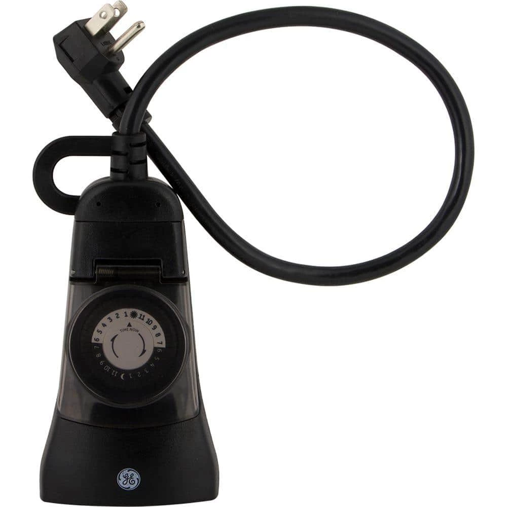 24-Hour Outdoor Plug-In Mechanical Timer by GE 1 24-Hour Outdoor Plug-In Mechanical Timer by GE