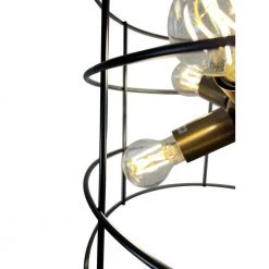 Nicte 6-Light Brass and Black Caged Chandelier by EQLight -Home Lights Store brass eqlight chandeliers eq21 ch 6l02 1f 1000