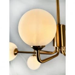 Ootzil 6-Light Brass Chandelier with Glass Globe Shades by EQLight -Home Lights Store brass eqlight chandeliers eq21 p mcb6l 1f 1000
