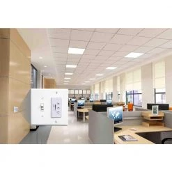 Wall Mount 2.4G RF Dimmer CCT Selector and On-Off Tri-Function Battery Power Controller for LED Panel Lights EEFPTL by eSenLite -Home Lights Store esenlite ceiling light parts eefptl rc w 1f 1000