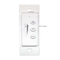 Wall Mount 2.4G RF Dimmer CCT Selector and On-Off Tri-Function Battery Power Controller for LED Panel Lights EEFPTL by eSenLite -Home Lights Store esenlite ceiling light parts eefptl rc w 4f 1000