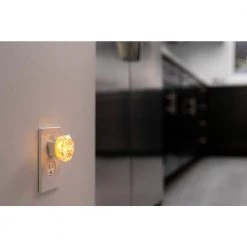 0.5-Watt Warm Amber Jewel Plug In Always On Integrated LED Night Light 2-Pack by GE -Home Lights Store ge incandescent night lights 11286 1f 1000