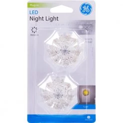 0.5-Watt Warm Amber Jewel Plug In Always On Integrated LED Night Light 2-Pack by GE -Home Lights Store ge incandescent night lights 11286 44 1000