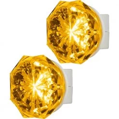0.5-Watt Warm Amber Jewel Plug In Always On Integrated LED Night Light 2-Pack by GE