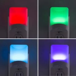 0.5-Watt Color-Changing Plug In Light Sensing Integrated LED Night Light by GE -Home Lights Store ge incandescent night lights 34693 1f 1000