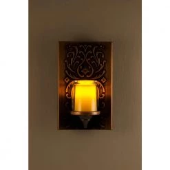 0.5-Watt Oil-Rubbed Plug In Light Sensing Integrated LED Flicker Night Light by GE -Home Lights Store ge led night lights 11258 4f 1000