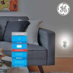 Decorative LED Night Light, Dusk-to-Dawn Sensor, Auto On/Off, Black and White Design by GE -Home Lights Store ge led night lights 11310 44 1000