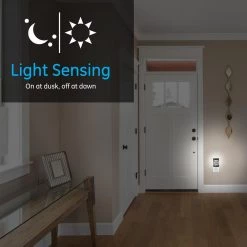 LED CoverLite Nickel Night Light by GE -Home Lights Store ge led night lights 11358 c3 1000