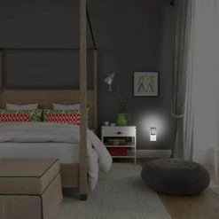 LED CoverLite Nickel Night Light by GE -Home Lights Store ge led night lights 11358 fa 1000