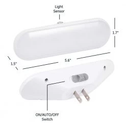 0.5-Watt UltraBrite 100-Lumens Plug In Light Sensing Integrated LED Bar Night Light by GE 11 0.5-Watt UltraBrite 100-Lumens Plug In Light Sensing Integrated LED Bar Night Light by GE -Home Lights Store ge led night lights 12498 1f 1000