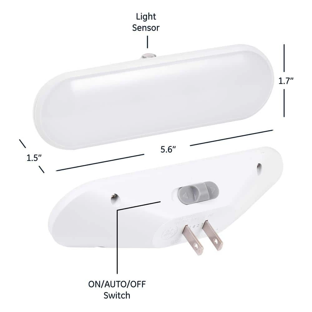 0.5-Watt UltraBrite 100-Lumens Plug In Light Sensing Integrated LED Bar Night Light by GE 6 0.5-Watt UltraBrite 100-Lumens Plug In Light Sensing Integrated LED Bar Night Light by GE - Image 4