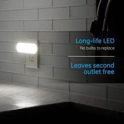 0.5-Watt UltraBrite 100-Lumens Plug In Light Sensing Integrated LED Bar Night Light by GE 12 0.5-Watt UltraBrite 100-Lumens Plug In Light Sensing Integrated LED Bar Night Light by GE -Home Lights Store ge led night lights 12498 44 1000