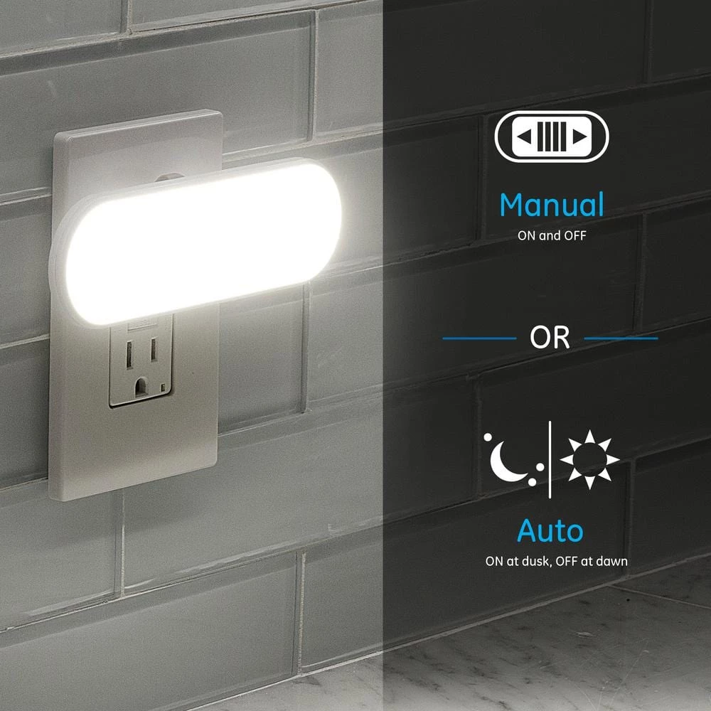 0.5-Watt UltraBrite 100-Lumens Plug In Light Sensing Integrated LED Bar Night Light by GE 4 0.5-Watt UltraBrite 100-Lumens Plug In Light Sensing Integrated LED Bar Night Light by GE - Image 2
