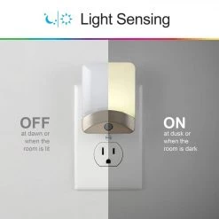0.5-Watt Color-Changing Plug In Light Sensing Integrated LED Night Light by GE -Home Lights Store ge led night lights 34694 1f 1000