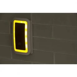 LED Brushed Nickel Amber Glow SleepLite Night Light by GE -Home Lights Store ge led night lights 36244 1f 1000