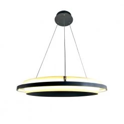 Litza 41-Watt Integrated LED Gray Wagon Wheel Pendant Light by EQLight