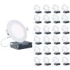 4 in. Canless 2700K Soft White 9W 750 Lumens Thin New Construction Integrated LED Recessed Light Kit Wet Rated (24-Pack) by InfiBrite -Home Lights Store infibrite recessed lighting kits 001 2 9w hl 24 64 1000