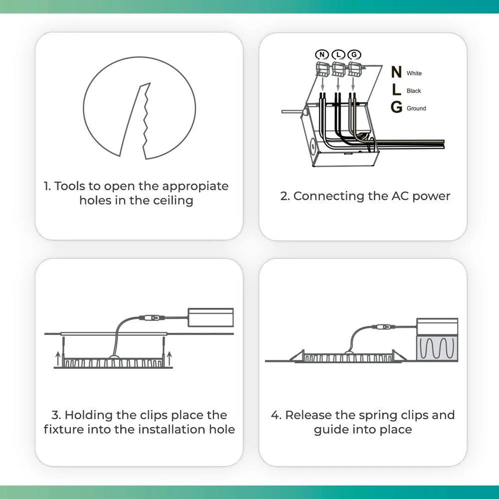 4 in. Canless 2700K Soft White 9W 750 Lumens Thin New Construction Integrated LED Recessed Light Kit Wet Rated (6-Pack) by InfiBrite 11 4 in. Canless 2700K Soft White 9W 750 Lumens Thin New Construction Integrated LED Recessed Light Kit Wet Rated (6-Pack) by InfiBrite - Image 9