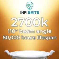 4 in. Canless 2700K Soft White 9W 750 Lumens Thin New Construction Integrated LED Recessed Light Kit Wet Rated (6-Pack) by InfiBrite 20 4 in. Canless 2700K Soft White 9W 750 Lumens Thin New Construction Integrated LED Recessed Light Kit Wet Rated (6-Pack) by InfiBrite -Home Lights Store infibrite recessed lighting kits 001 2 9w hl 6 66 1000