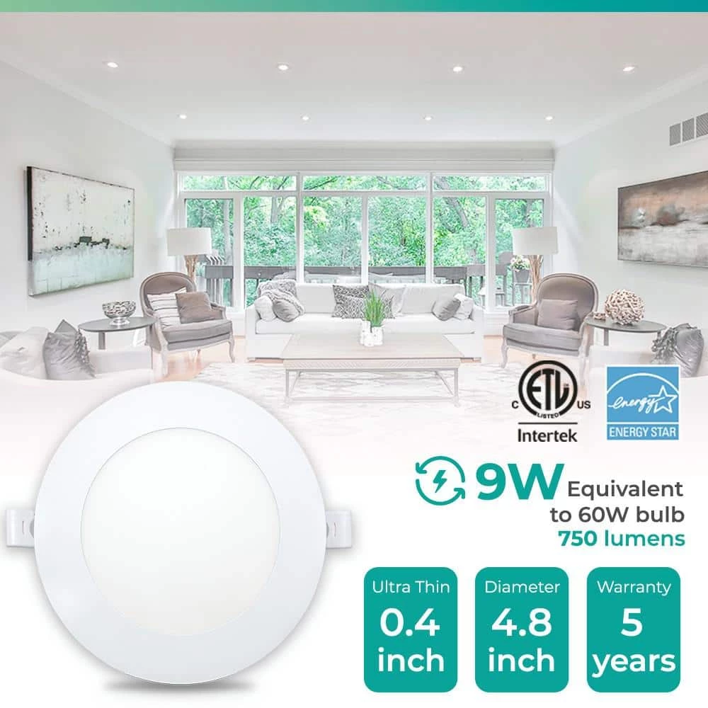 4 in. Canless 3000K Warm White 9W 750 Lumens Thin New Construction Integrated LED Recessed Light Kit Wet Rated (12-Pack) by InfiBrite 4 4 in. Canless 3000K Warm White 9W 750 Lumens Thin New Construction Integrated LED Recessed Light Kit Wet Rated (12-Pack) by InfiBrite - Image 2