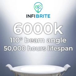 4 in. Canless 6000K Clear White 9W 750 LM Thin New Construction Integrated LED Recessed Light Kit, Wet Rated (12 Pack) by InfiBrite -Home Lights Store infibrite recessed lighting kits 001 6 9w hl 12 66 1000