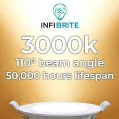 6 in. Canless 3000K Warm White 12W 1050LM Thin New Construction Integrated LED Recessed Light Kit, Wet Rated (12 Pack) by InfiBrite 21 6 in. Canless 3000K Warm White 12W 1050LM Thin New Construction Integrated LED Recessed Light Kit, Wet Rated (12 Pack) by InfiBrite -Home Lights Store infibrite recessed lighting kits 002 3 12w hl 12 66 1000