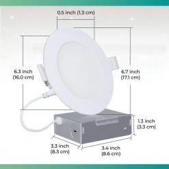 6 in. Canless 6000K Clear White 12W 1050LM Thin New Construction Integrated LED Recessed Light Kit, Wet Rated (12 Pack) by InfiBrite -Home Lights Store infibrite recessed lighting kits 002 6 12w hl 12 c3 1000