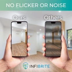 4 in. 3CCT Selectable 9-Watt 750 Lumens Ultra-Thin Integrated LED Light Kit, Flush Mount, Dimmable, Wet Rated by InfiBrite -Home Lights Store infibrite recessed lighting kits ib 001 7 9w hl 44 1000