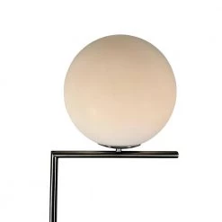 Mid Century 62 in. Nickel Floor Lamp with White Glass Globe by EQLight -Home Lights Store nickel eqlight floor lamps eqmcfn04 4f 1000