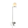 Mid Century 62 in. Nickel Floor Lamp with White Glass Globe by EQLight -Home Lights Store nickel eqlight floor lamps eqmcfn04 64 1000