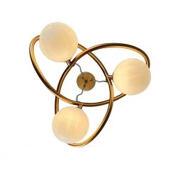 Xaman 3-Light Satin Brass Geometric Chandelier with Glass Shades by EQLight -Home Lights Store satin brass eqlight chandeliers eq21 ch mc15 4f 1000