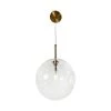 Yumil 1-Light Satin Brass 10 in. Globe Pendant with Clear Glass Shade by EQLight -Home Lights Store satin brass eqlight chandeliers eq21 p mcbcm 64 1000